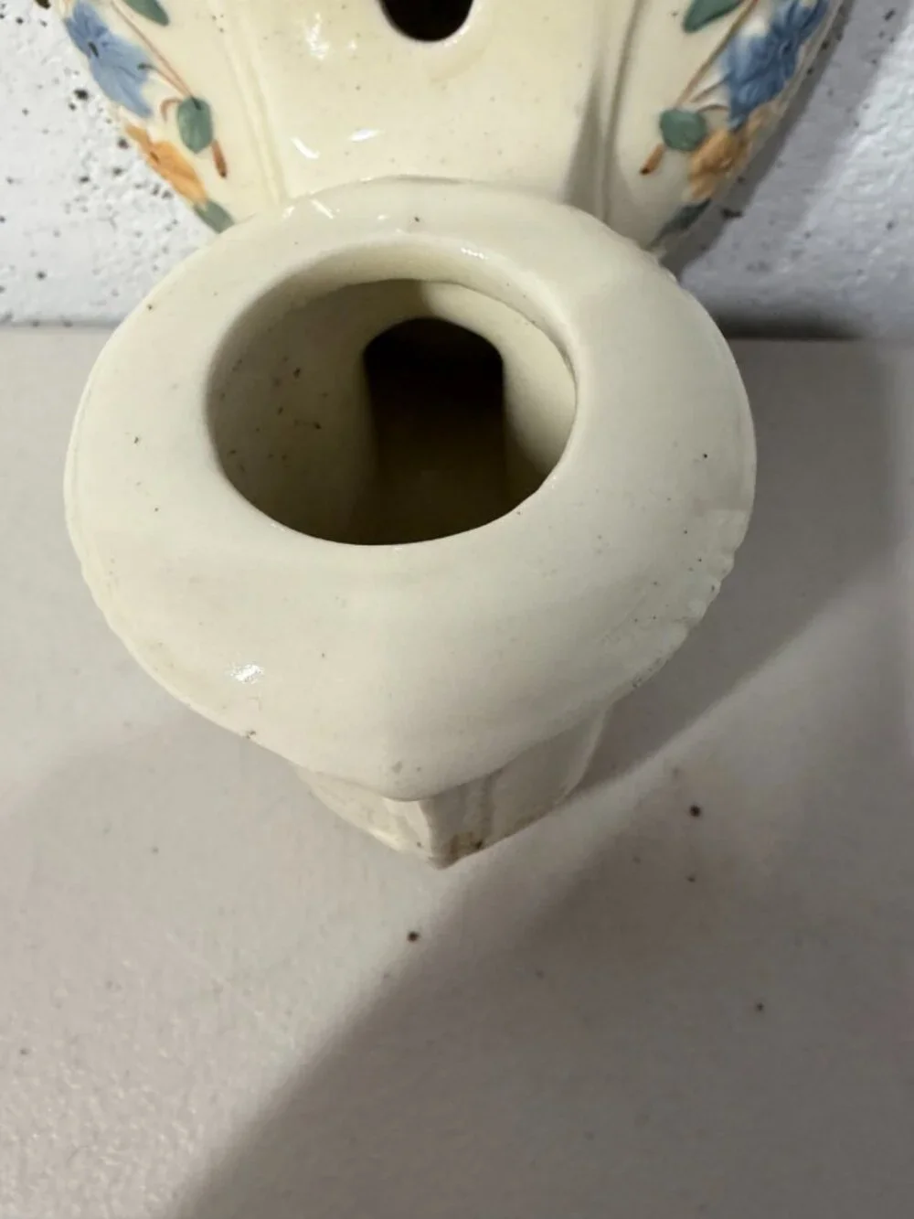 Beautiful 1930s Porcelain Art Deco Porcelier Light Sconce - 1 Floral